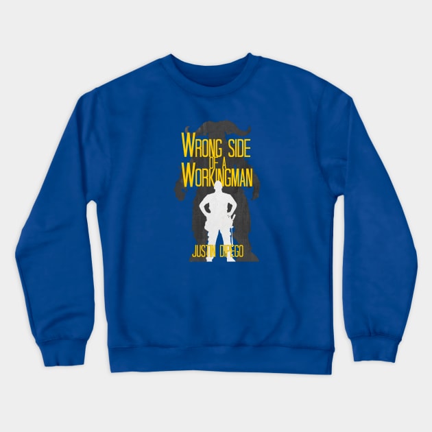 Wrong Side of a Workingman Book Cover Crewneck Sweatshirt by DiPEGO NOW ENTERTAiNMENT